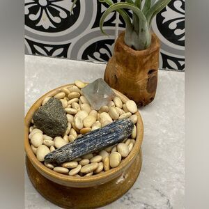 Crystal Gemstones Blue Kyanite Pyrite Fluorite Octahedron